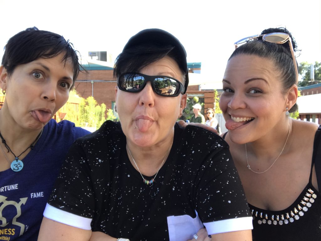 Susan, Tammy and Cathy Sticking our tongues out