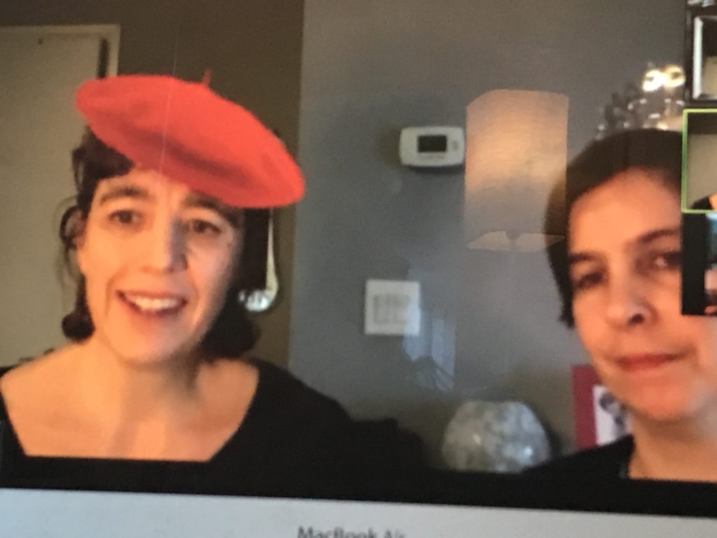 Susan and Cheryl on zoom